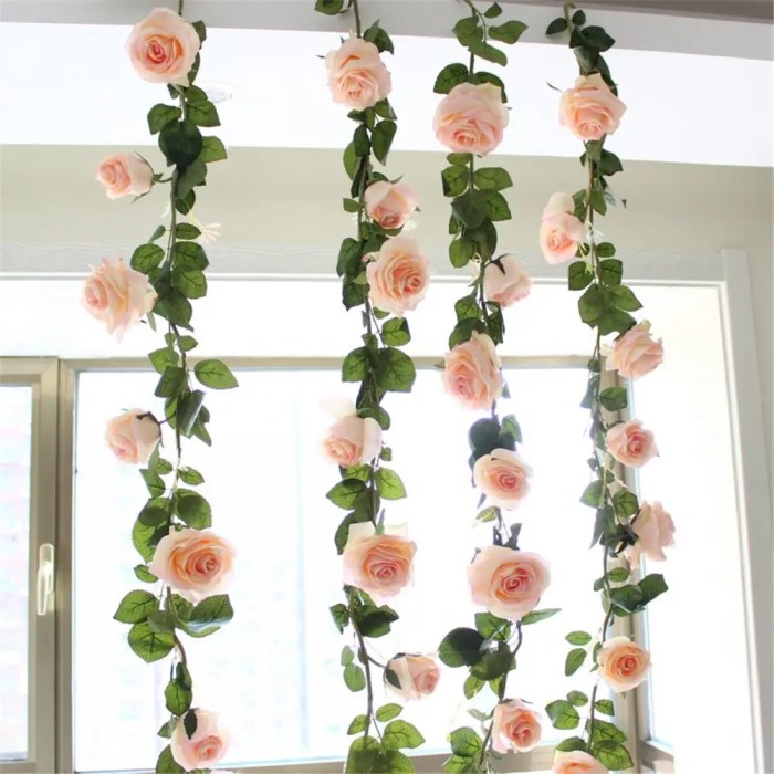 Artificial flower wall decor