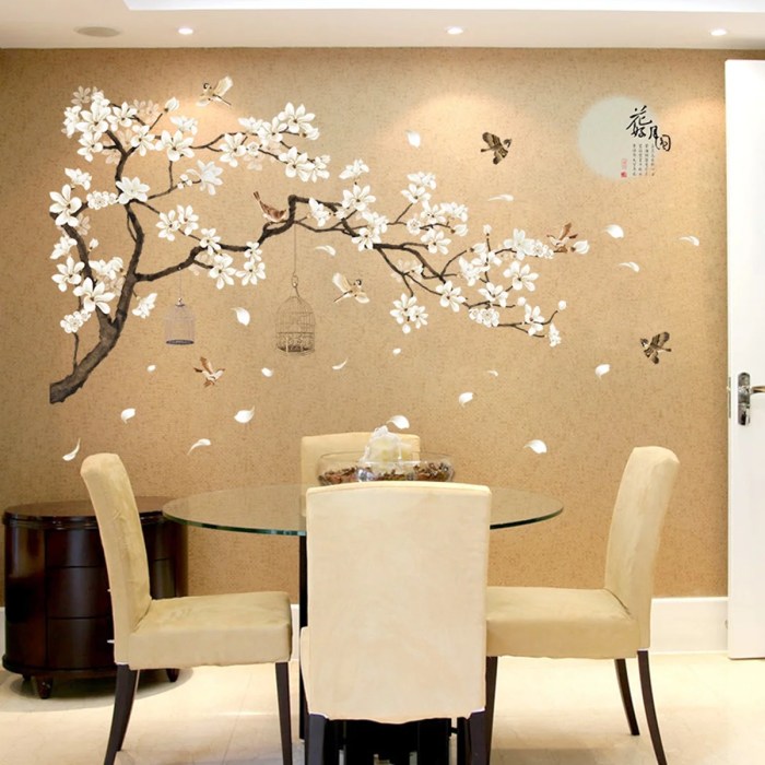 Wall decals tree branches stick peel