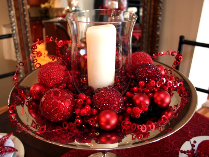 Christmas decor center table