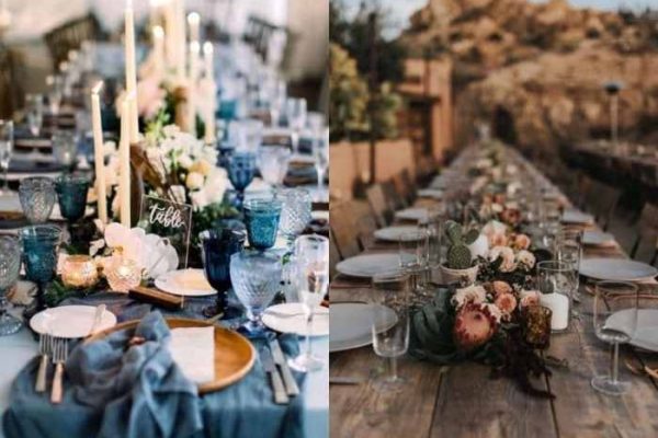 Outdoor wedding table decor ideas