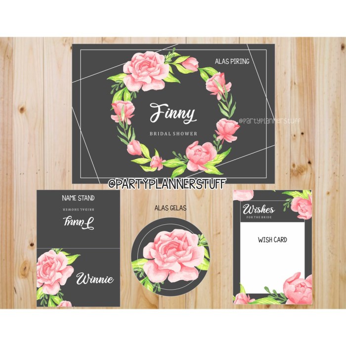 Black and pink table decor