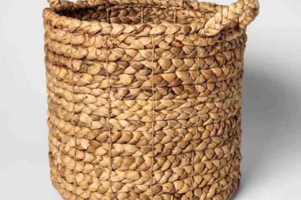 Large woven basket wall decor