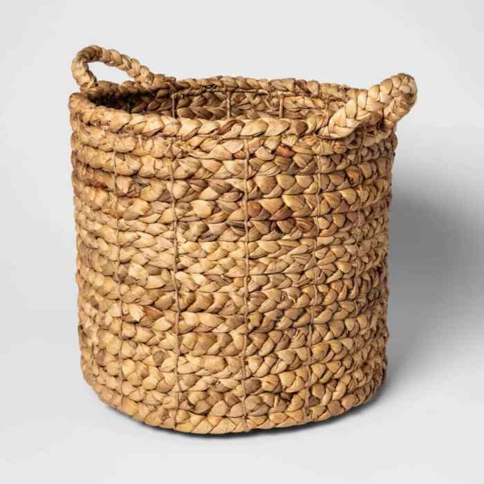 Large woven basket wall decor