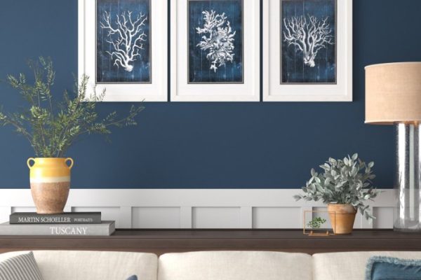 Blue grey wall decor