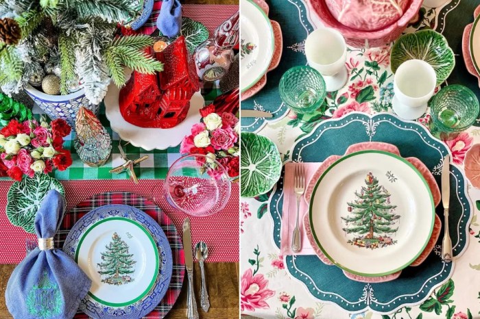 Christmas dining room table decor