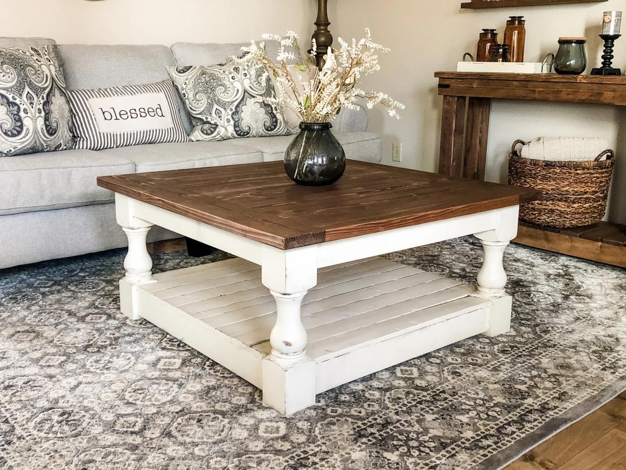 Coffee table decor farmhouse