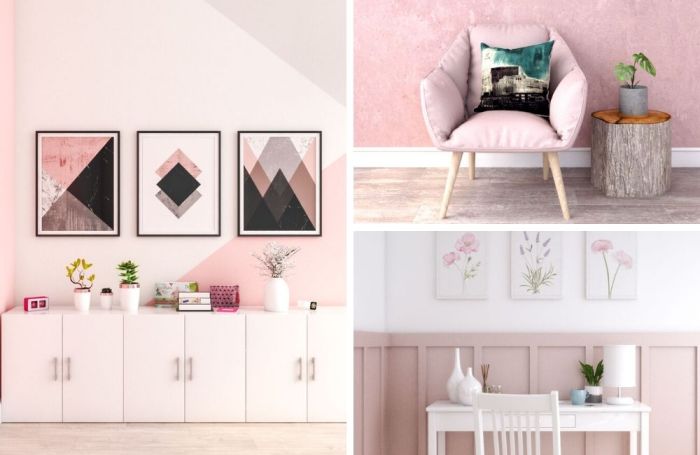 Decor for pink walls