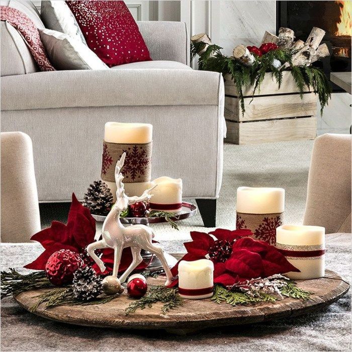 Christmas dinner table decor