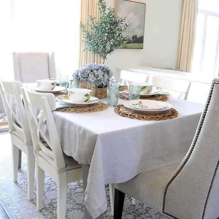 Spring dining table decor