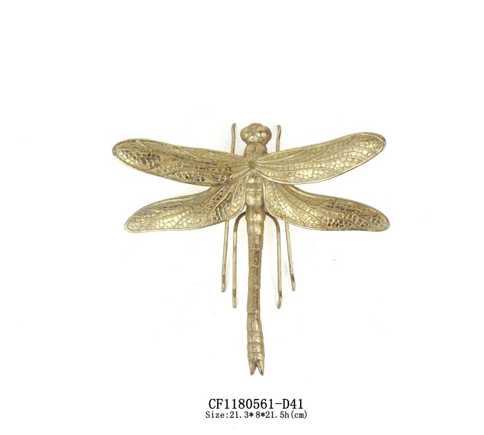 Gold dragonfly wall decor