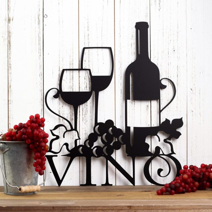 Wine art wall decor