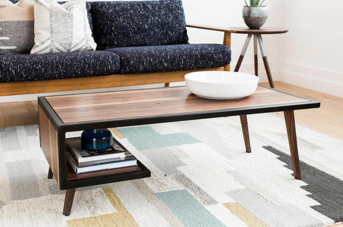 Mid century modern coffee table decor