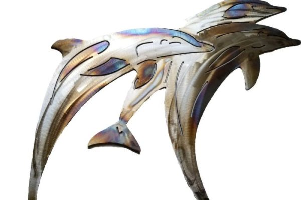 Dolphin metal wall decor