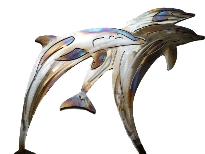 Dolphin metal wall decor