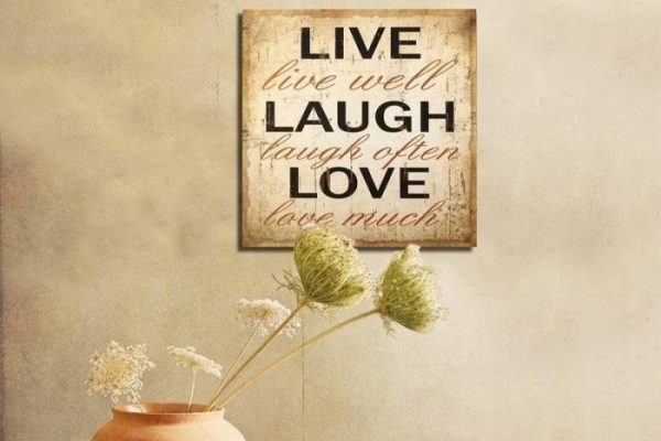 Wall decor live love laugh