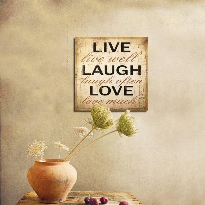 Wall decor live love laugh