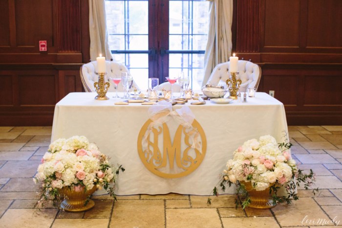 Bride and groom table decor ideas