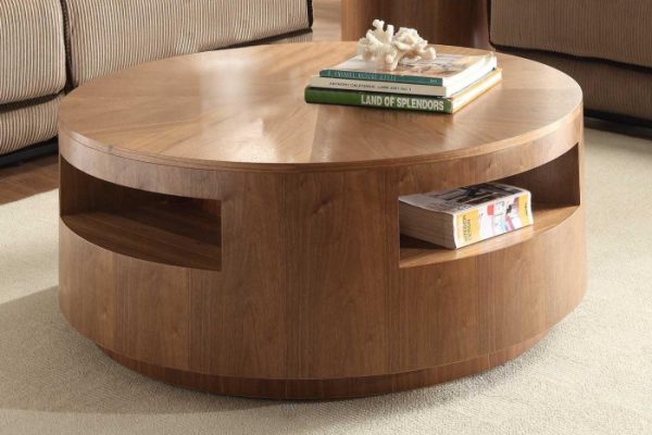 Circular coffee table decor