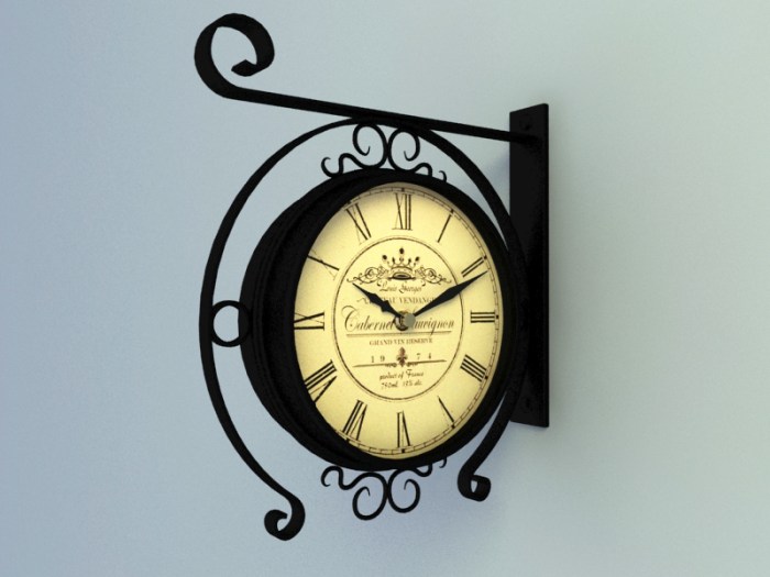 Wall decor with clock