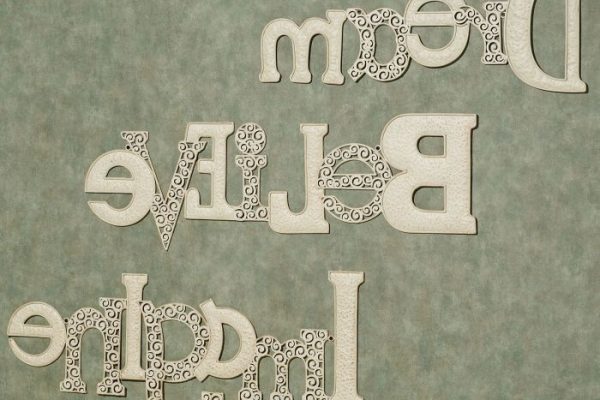 Metal word wall decor