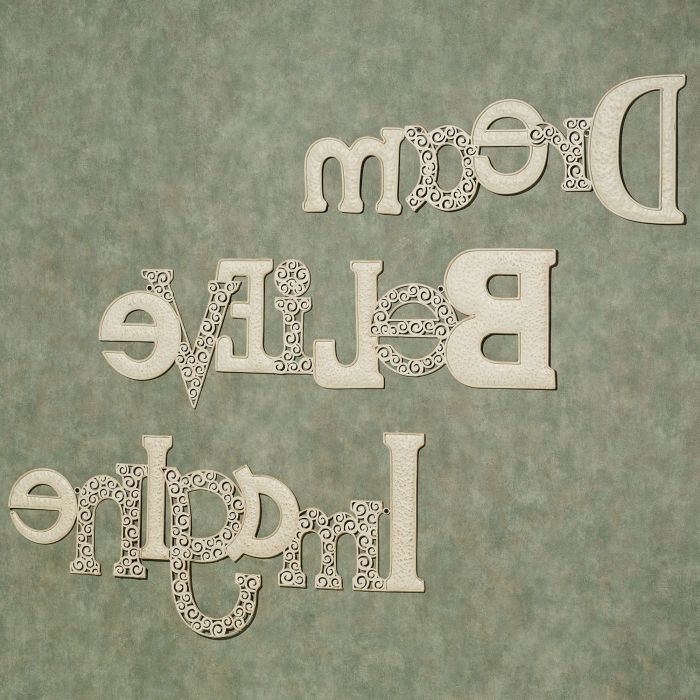 Metal word wall decor